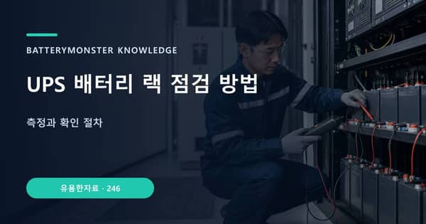 UPS 배터리 랙 점검 방법의 핵심 판단 기준을 설명하는 대표 이미지