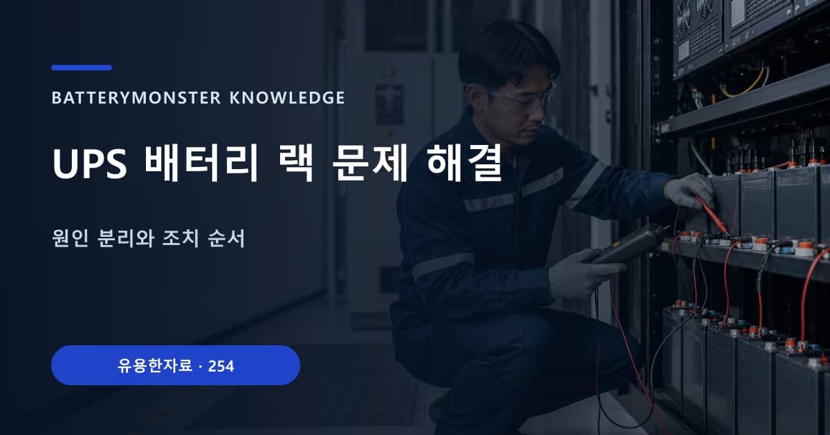 UPS 배터리 랙 문제 해결 대표 이미지