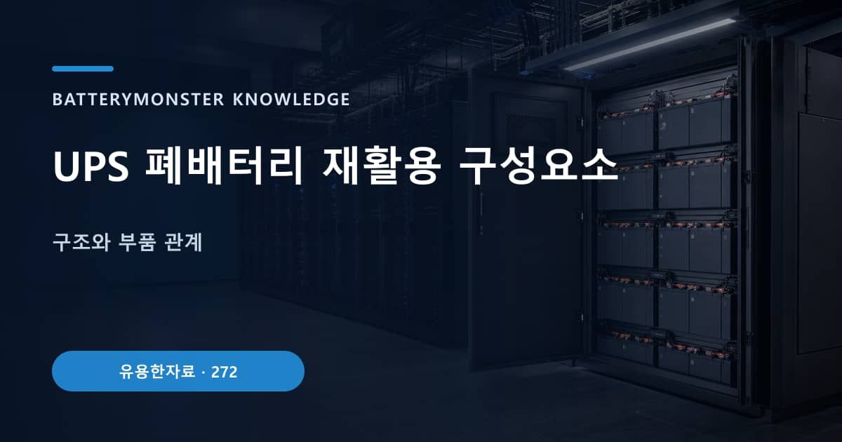 UPS 폐배터리 재활용 구성요소 대표 이미지