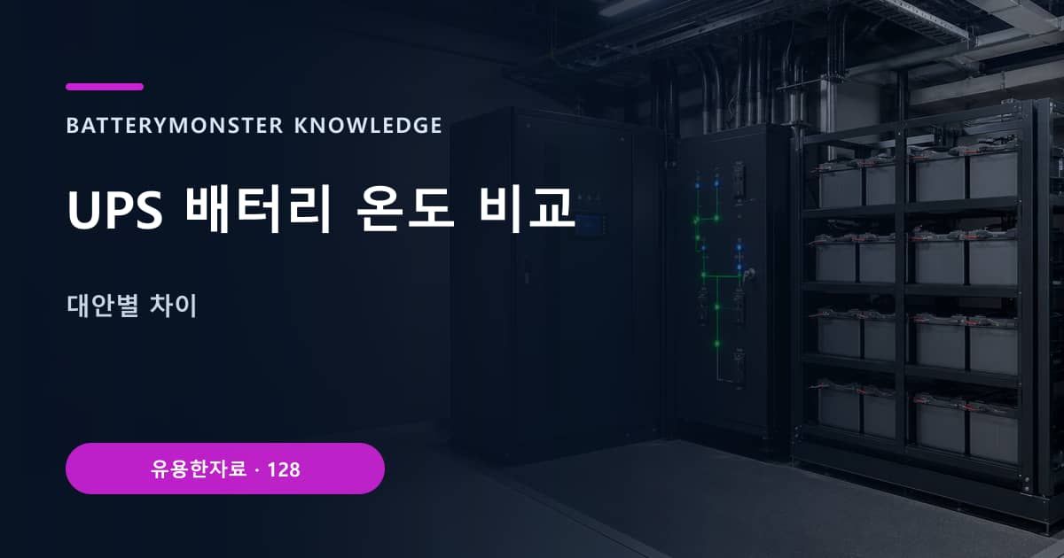 UPS 배터리 온도 비교 대표 이미지