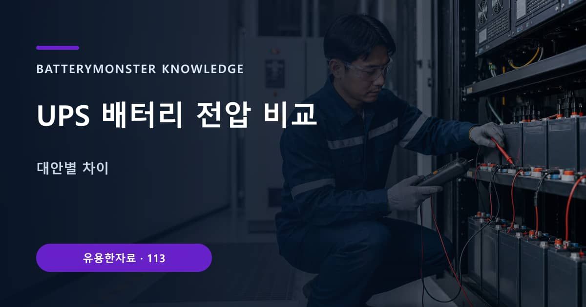 UPS 배터리 전압 비교 대표 이미지