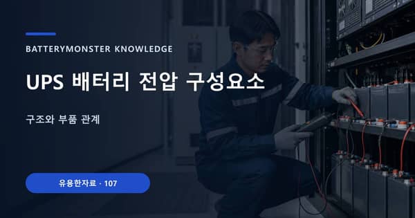 UPS 배터리 전압 구성요소의 핵심 판단 기준을 설명하는 대표 이미지