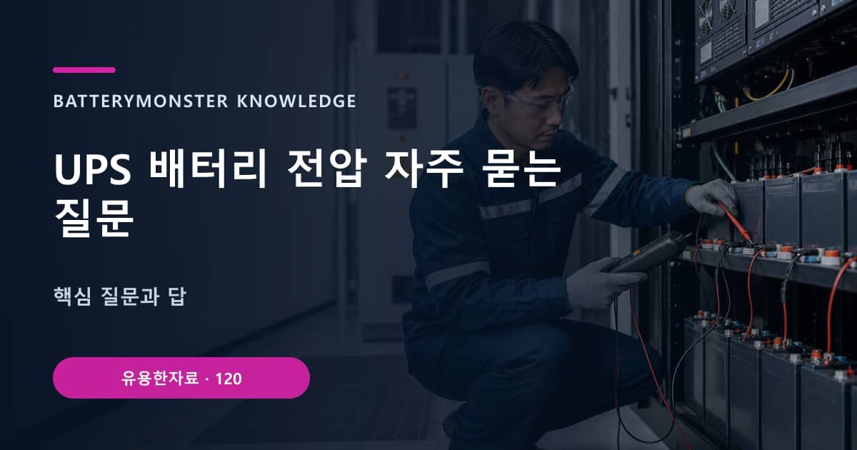 UPS 배터리 전압 자주 묻는 질문 대표 이미지