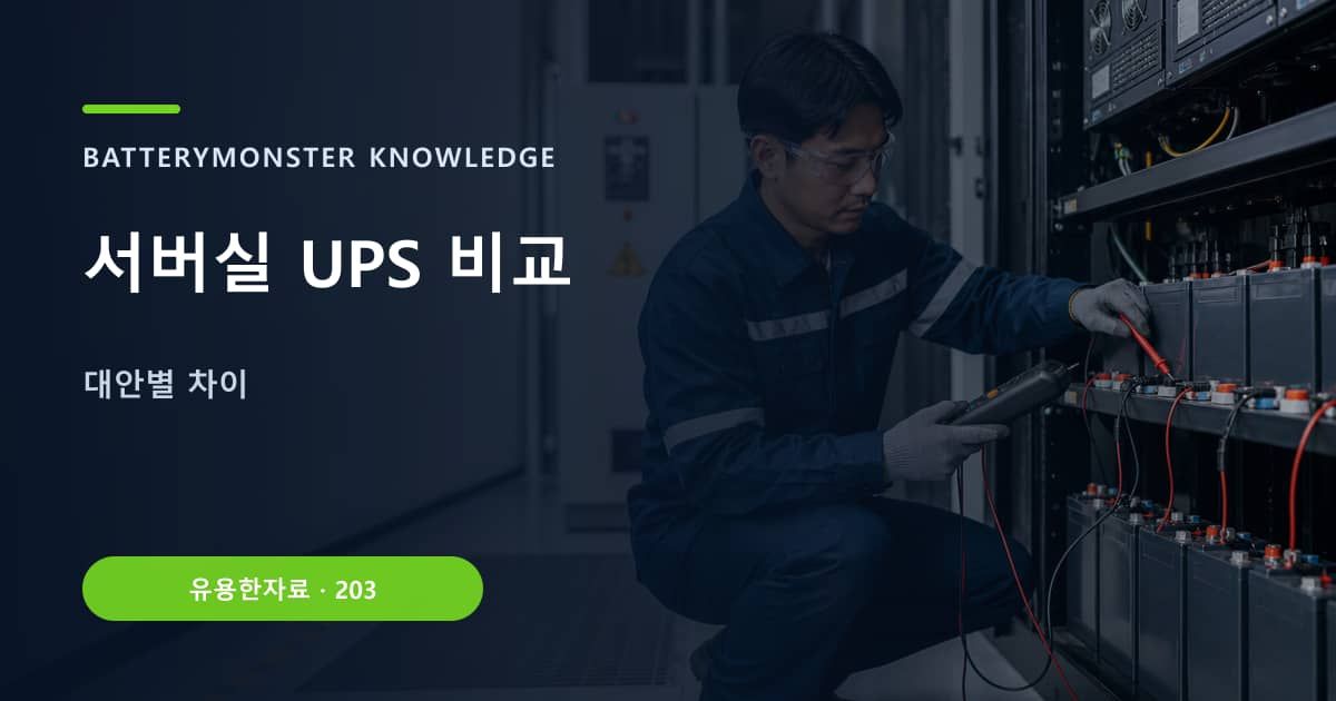 서버실 UPS 비교의 핵심 엔티티와 검색의도를 설명하는 자료 표지