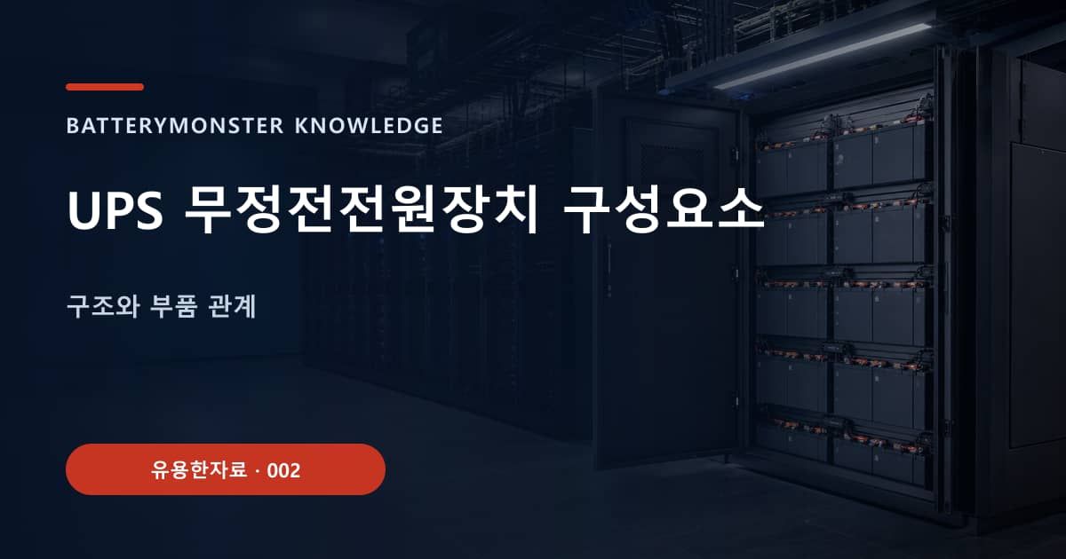 UPS 무정전전원장치 구성요소 대표 이미지