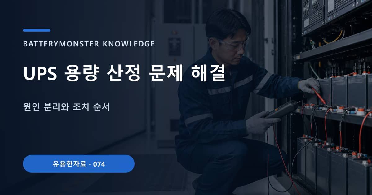 UPS 용량 산정 문제 해결 대표 이미지