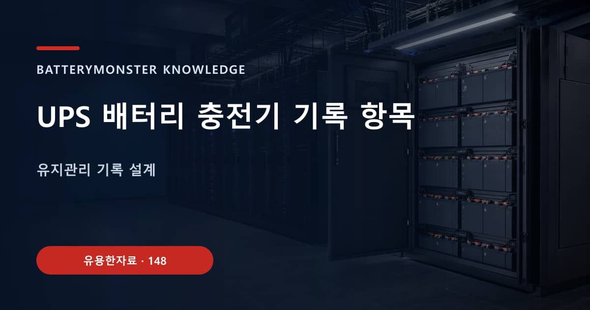 UPS 배터리 충전기 기록 항목 대표 이미지