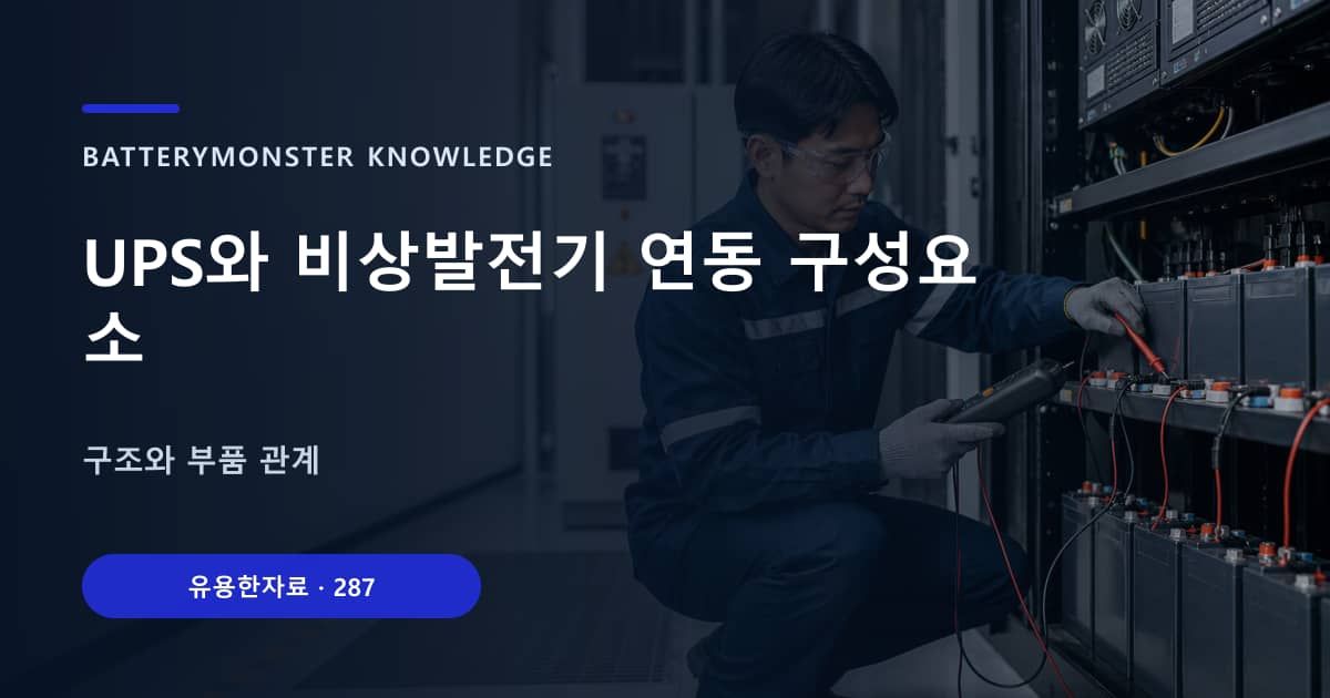 UPS와 비상발전기 연동 구성요소 대표 이미지