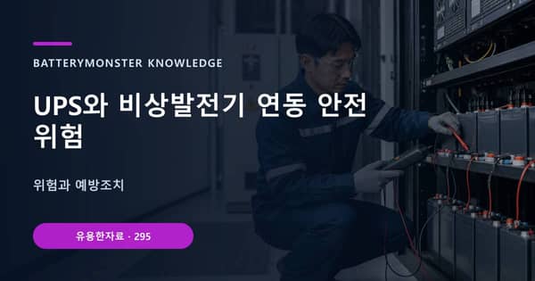 UPS와 비상발전기 연동 안전 위험의 핵심 판단 기준을 설명하는 대표 이미지
